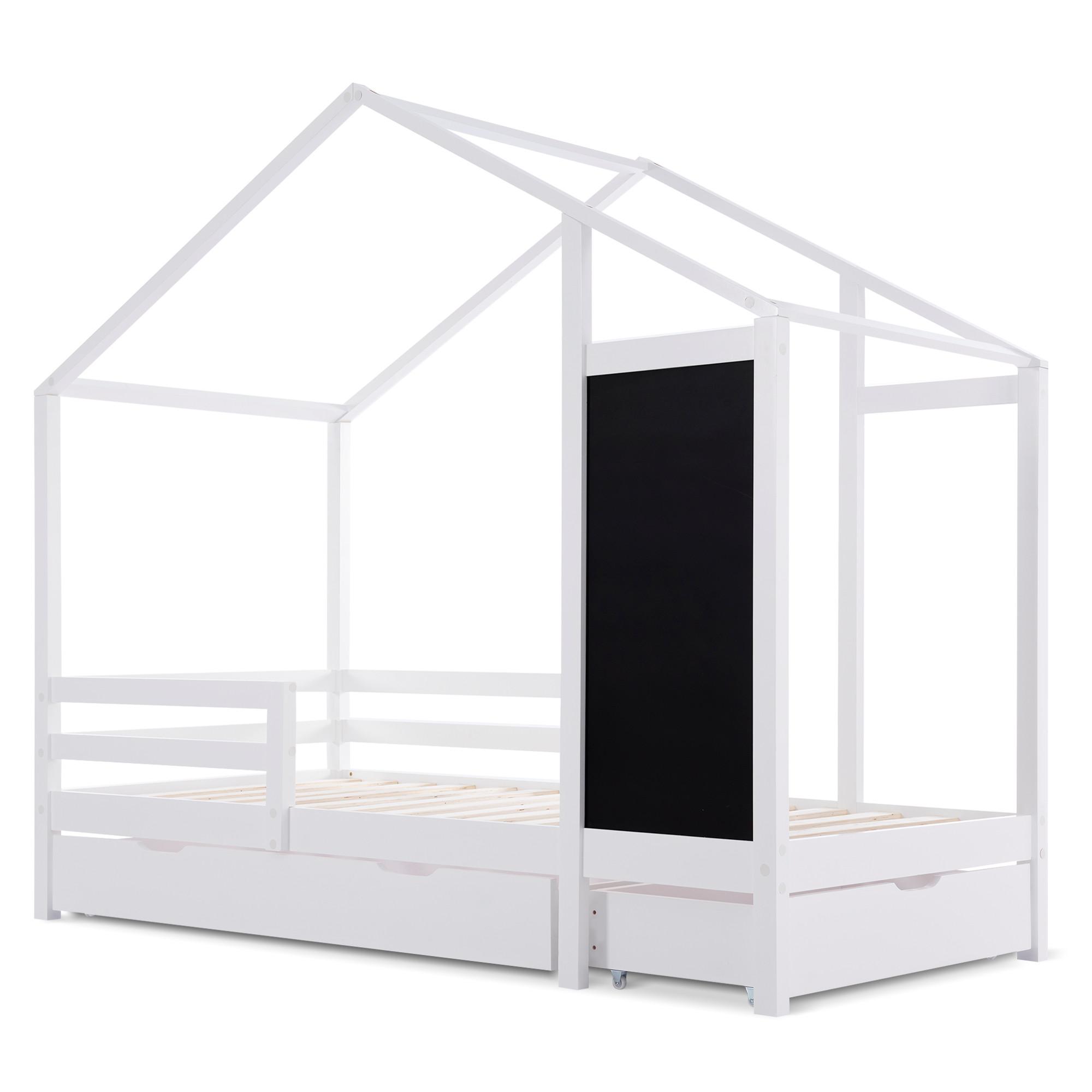 HAUSBETTEN Weiß - Weiß, Holz (208/177/96cm) - Urban Meuble