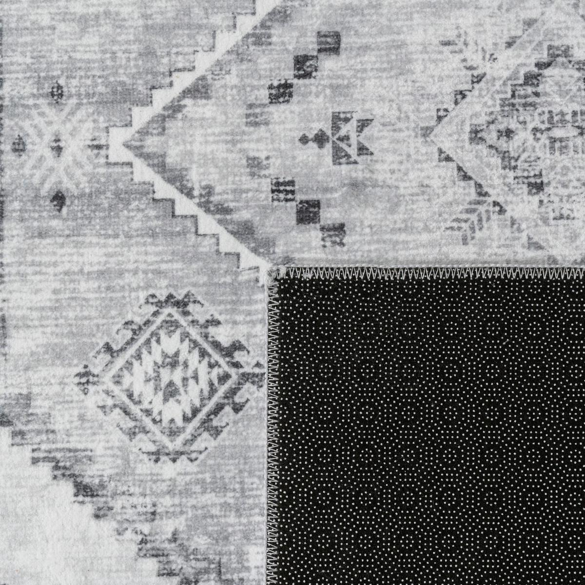 KURZFLORTEPPICH Waschbar, im Vintage-Stil, aus Polyester, Grau, 120 x 160 cm - Grau, Textil (160/120cm) - KADIMA DESIGN