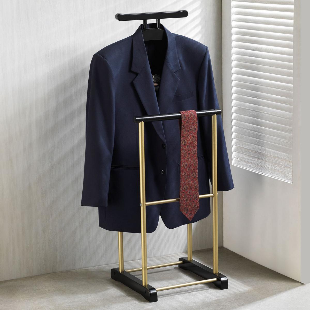 HERRENDIENER MEDINA schwarz/gold - Goldfarben/Schwarz, Metall (44/105/35cm) - IDIMEX