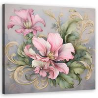 WANDBILD shabby chic blume - Pink, Textil (30/30cm) - Feeby