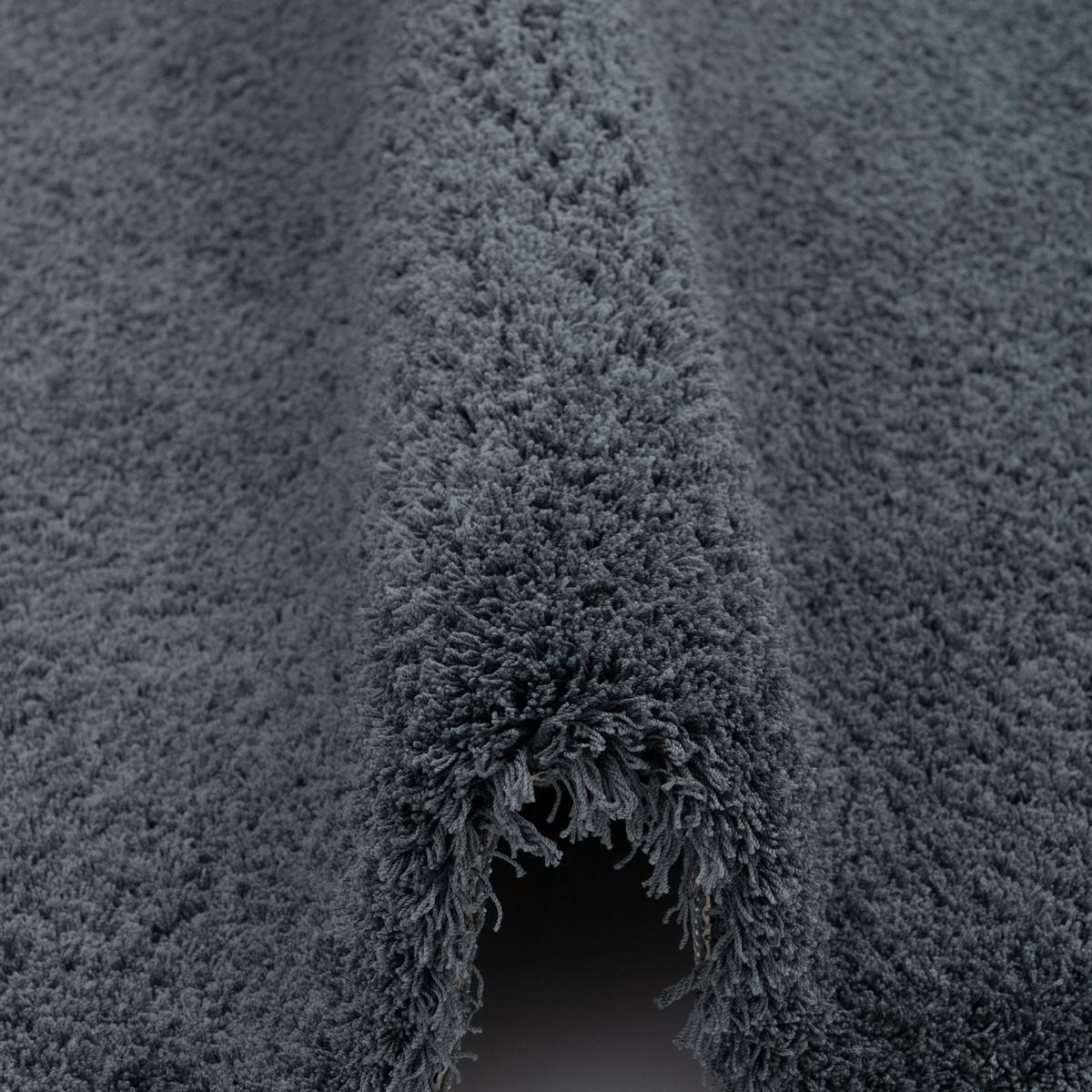 LUXUS HOCHFLOR LANGFLOR TEPPICH HARMONY - Anthrazit, Textil (133/133cm) - Snapstyle