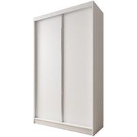SCHWEBETÜRENSCHRANK Mario II 120/216/61 weiß mit Schubladen - Weiß, Holzwerkstoff (120/216/61cm) - Beautysofa