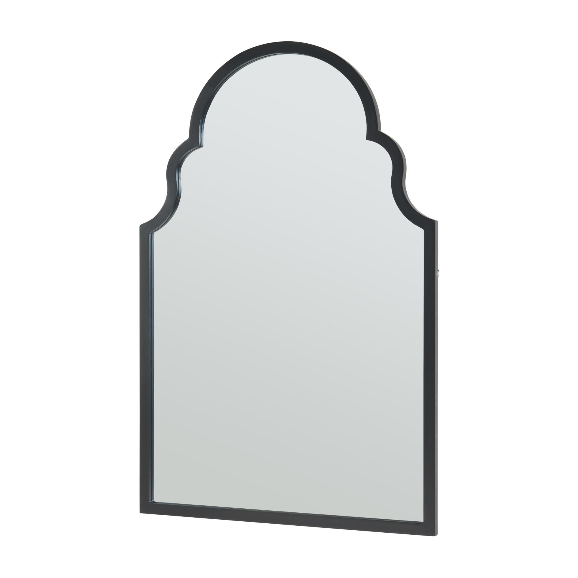 WANDSPIEGEL Hämeenkyrö - Schwarz, Glas/Holzwerkstoff (60/2/90cm) - [en.casa]