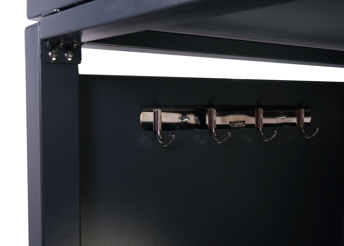 2ER-FAHRRADGARAGE PFLANZKASTEN L56B Anthrazit - Anthrazit, Metall (113/125/208cm) - MCW