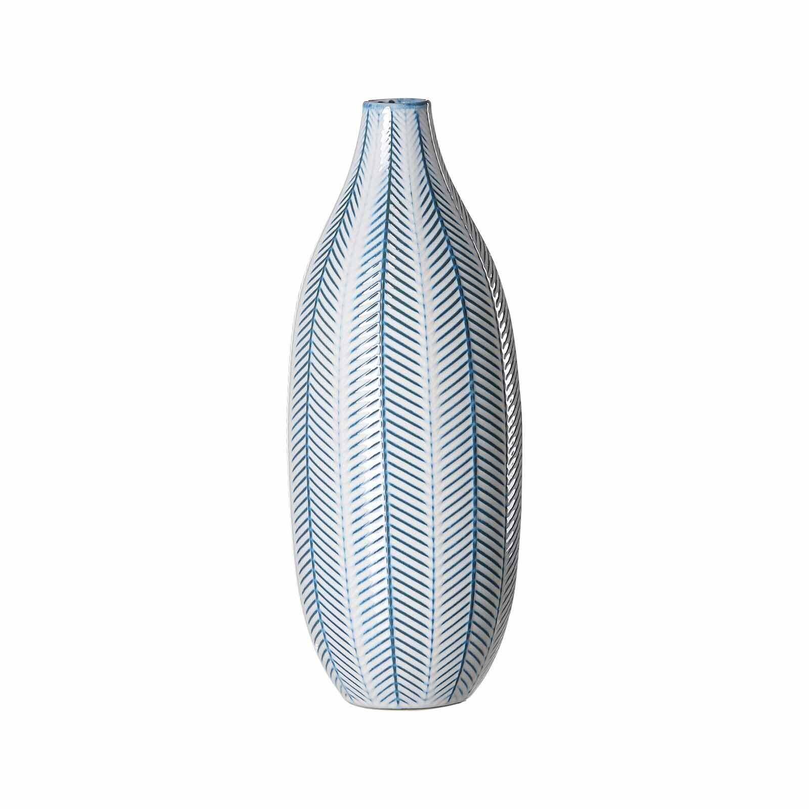 VASE Reef weiß-blau 30,5 cm - Blau/Weiß, Keramik (30.5cm) - Ritzenhoff Breker