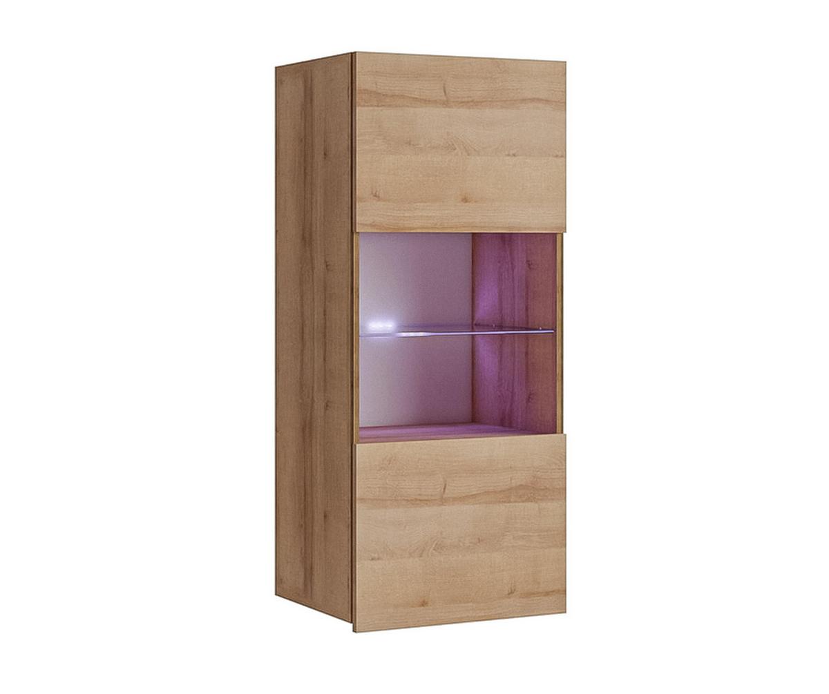 WOHNWAND Kossana 17 Modern Goldene Eiche 300/155/43 cm Stauraumwunder - Hellbraun, Holzwerkstoff/Kunststoff (300/155/43cm) - AX Living