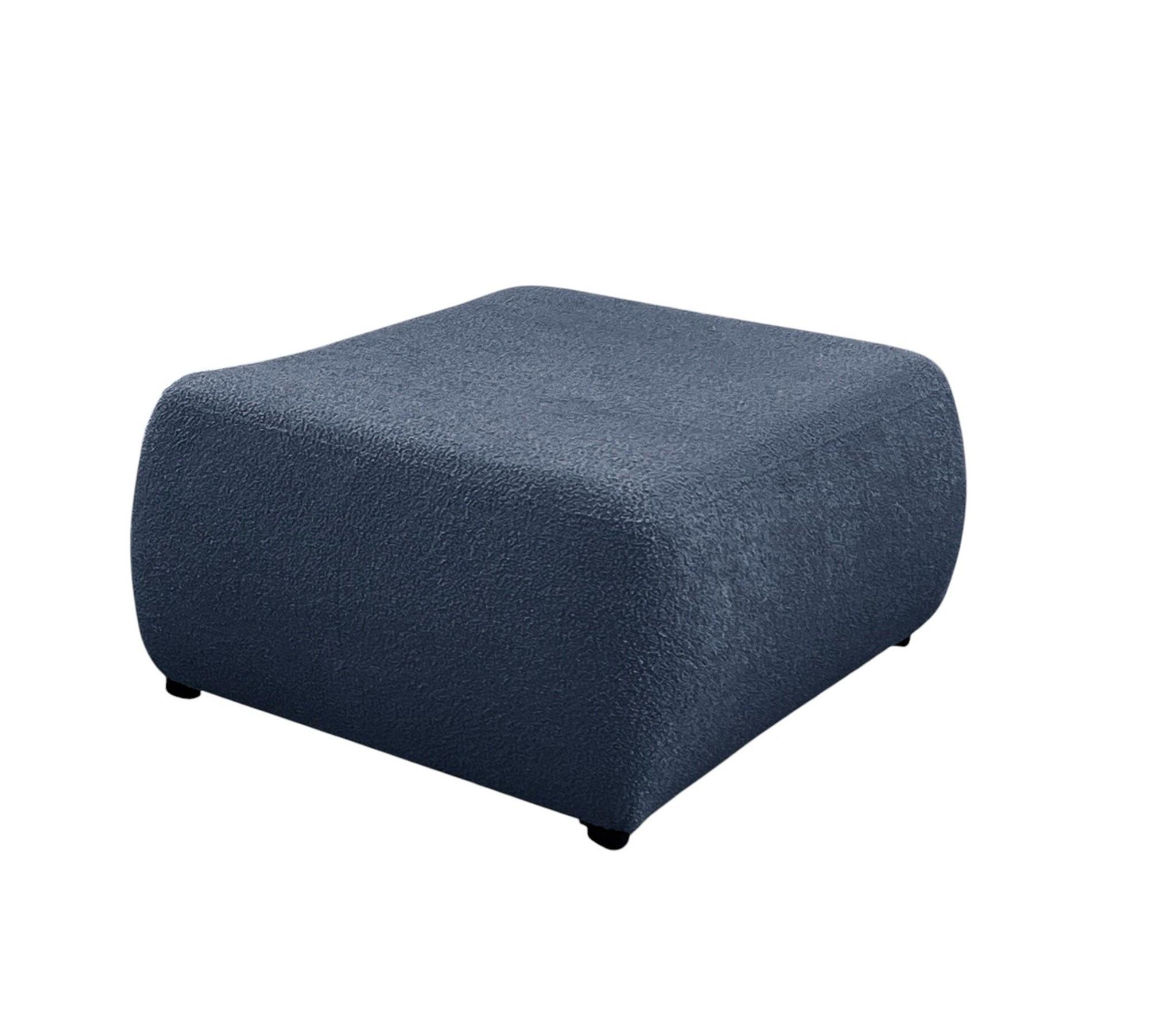 POLSTERHOCKER Anike In Now Or Never - Dunkelblau, Holzwerkstoff/Textil (98/42/66cm) - Fun Möbel