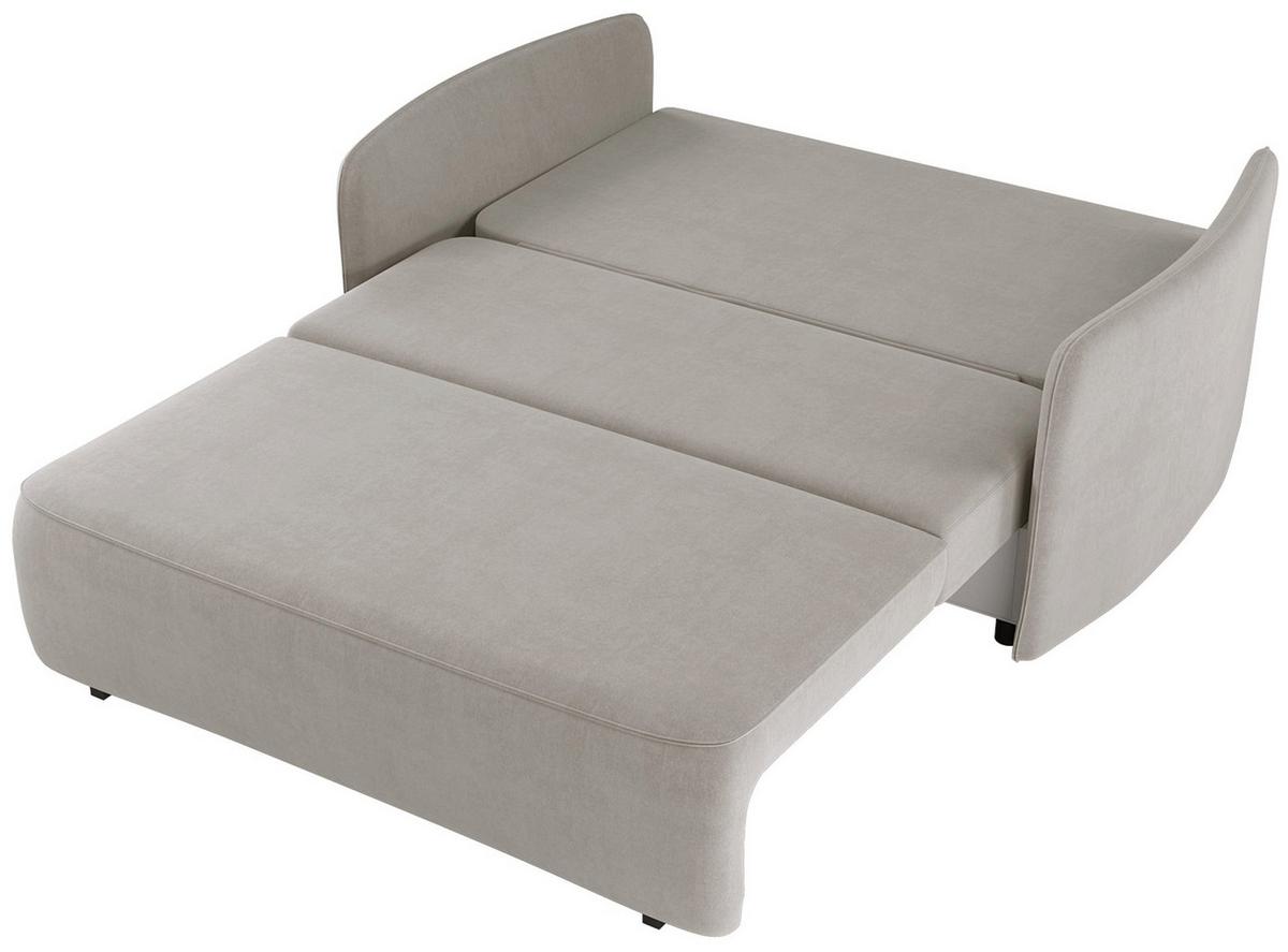 SCHLAFSOFA Paxi 165 cm - Ecru/Schwarz, Textil/Metall (165/84/106cm) - Selsey