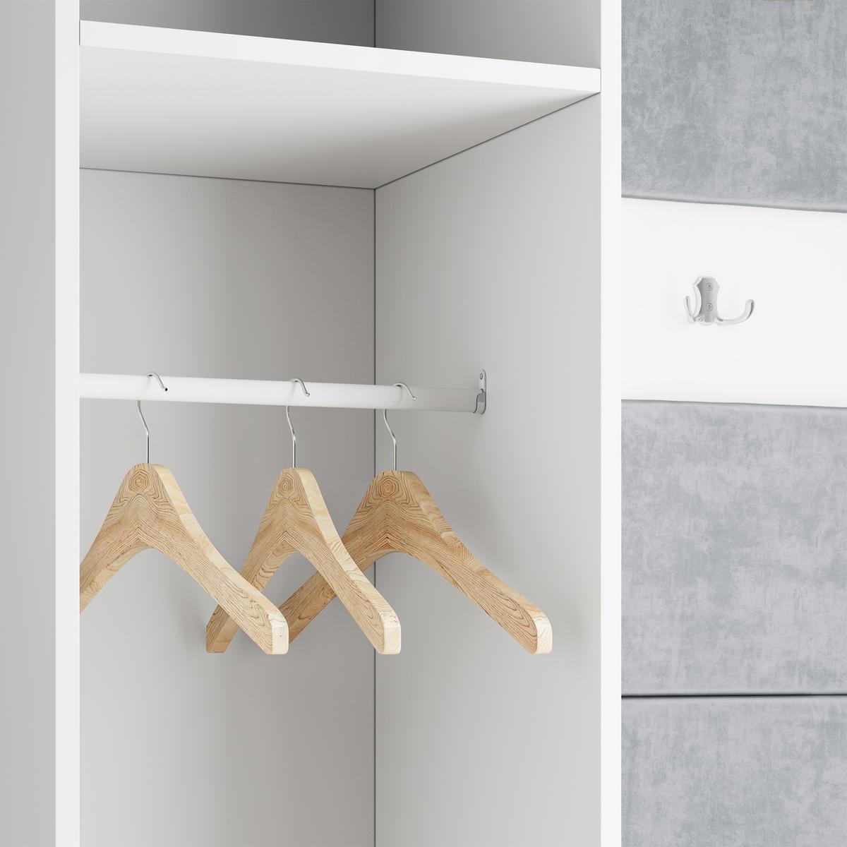 GARDEROBENSCHRANK LORI 95/181/51 cm Modern Kaschmir - Kaschmir/Hellgrau, Holzwerkstoff (95/181/51cm) - MASSENO