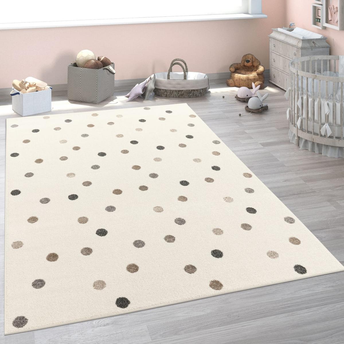KINDERTEPPICH, mit Punkte-Muster, Beige, 80 x 150 cm - Beige, Textil (150/80cm) - KADIMA DESIGN