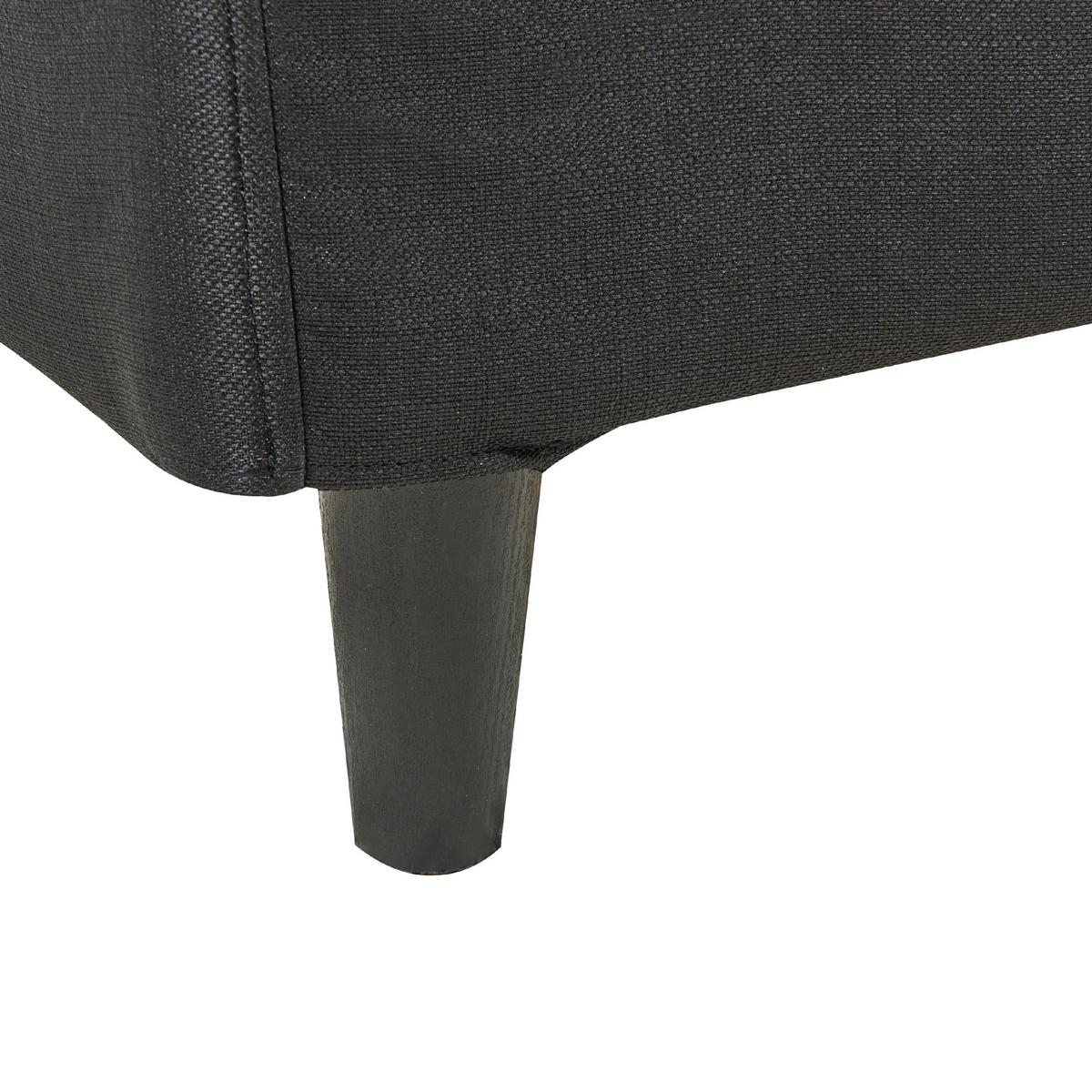 BETTRAHMENBEZUG 140/200 cm Schwarz Fitou - Schwarz, Textil (150/214cm) - Beliani