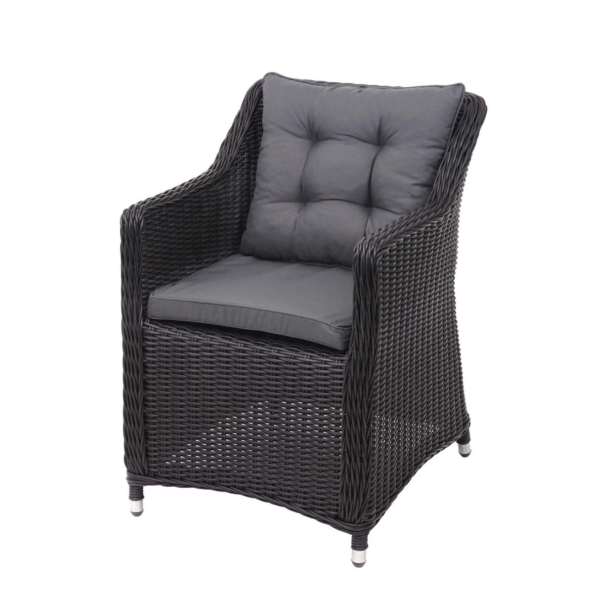 POLY-RATTAN GARNITUR Anthrazit - Anthrazit, Kunststoff - MCW