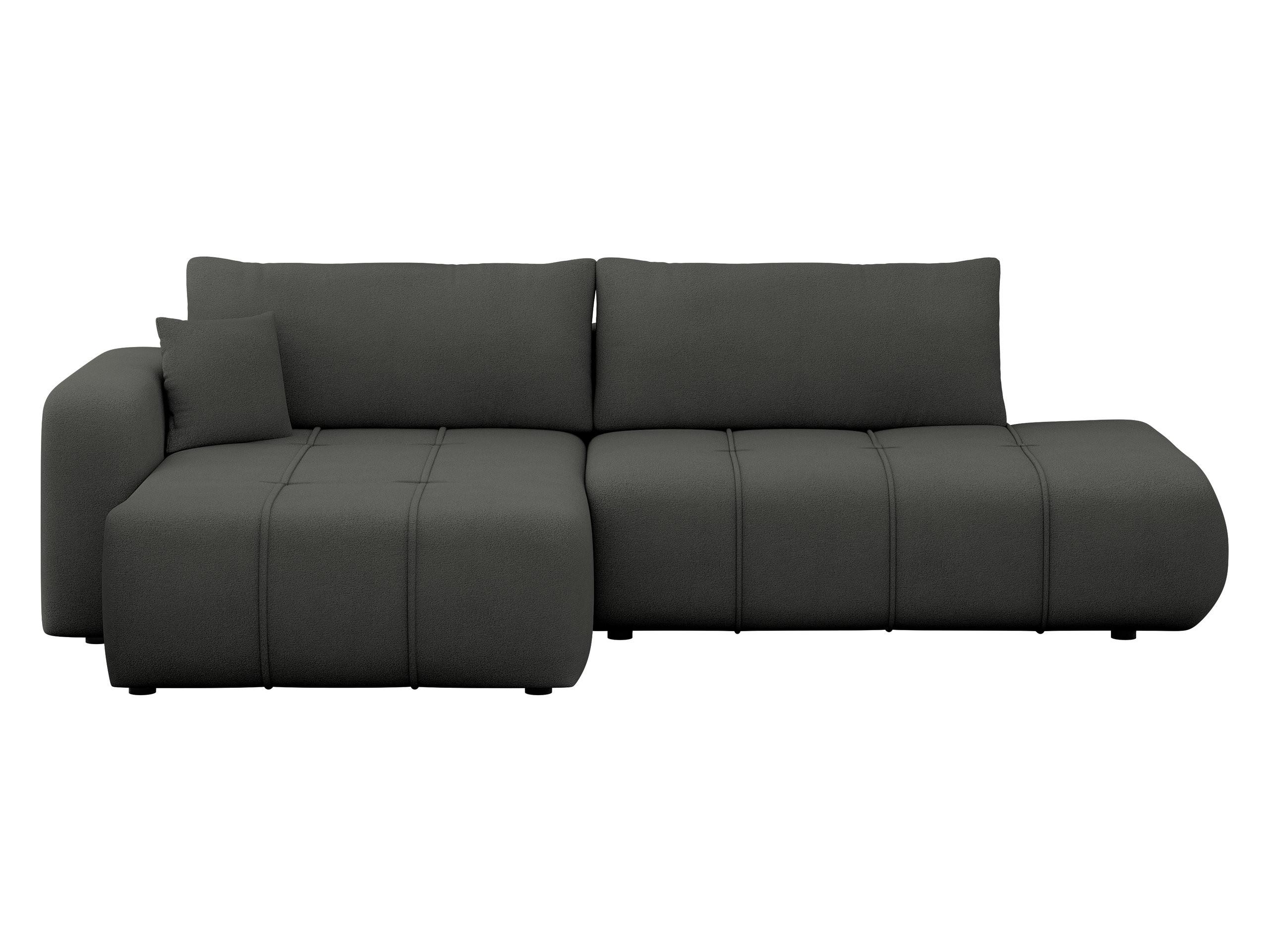 ECKSOFA Furyn O, Seite: Links - Schwarz, Holzwerkstoff/Kunststoff (262/145cm) - MIRJAN24