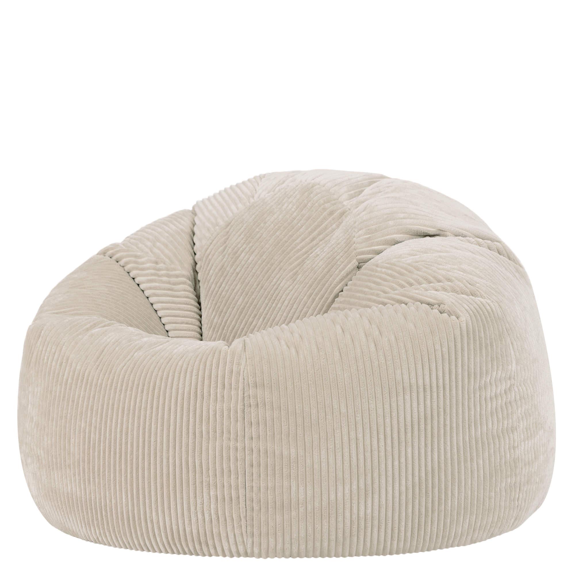 SITZSACK Klassisch Kingston, Cord - Beige, Textil (85/50/85cm) - icon