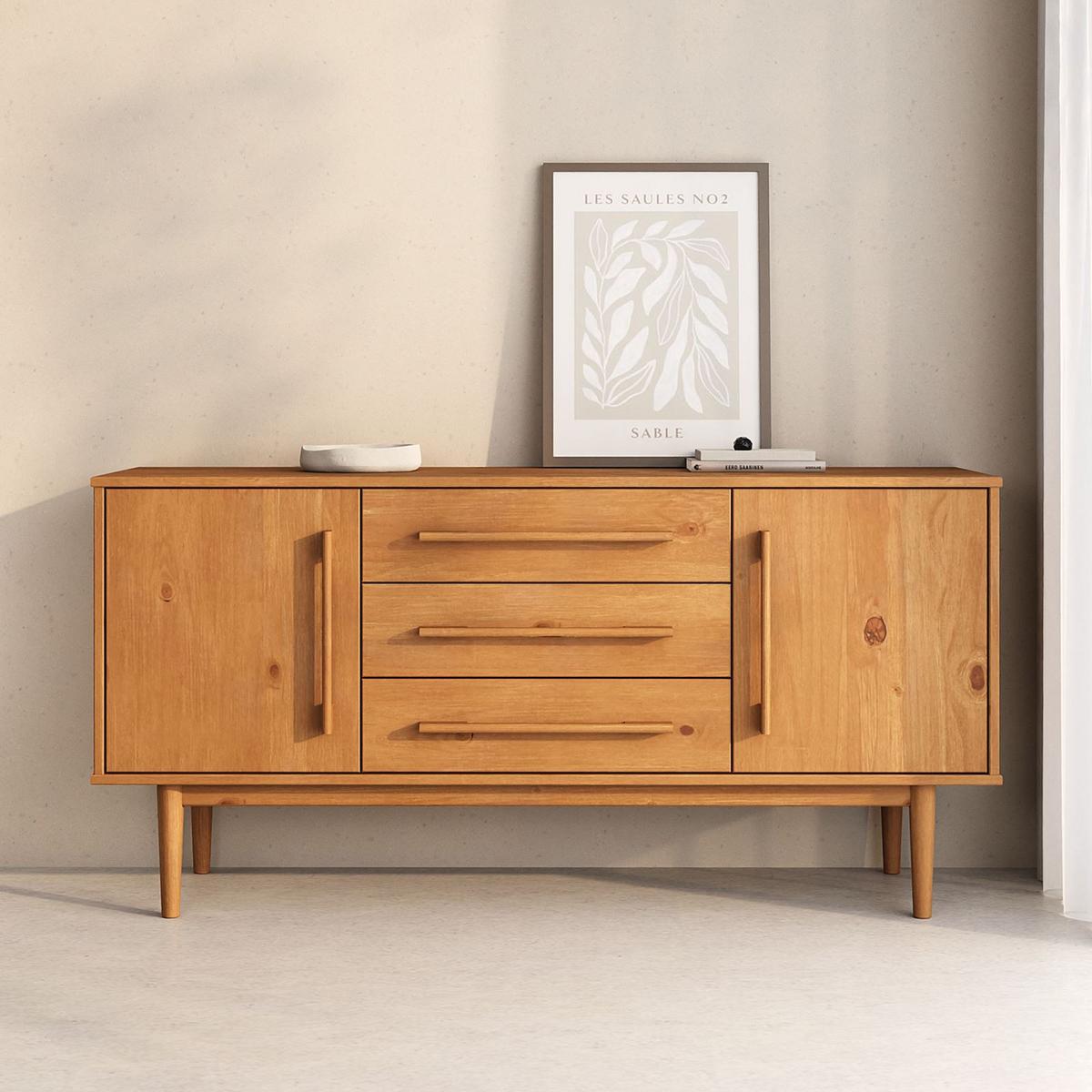 SIDEBOARD TECCA Eiche - Eichefarben, Holz (145/71/43cm) - IDIMEX