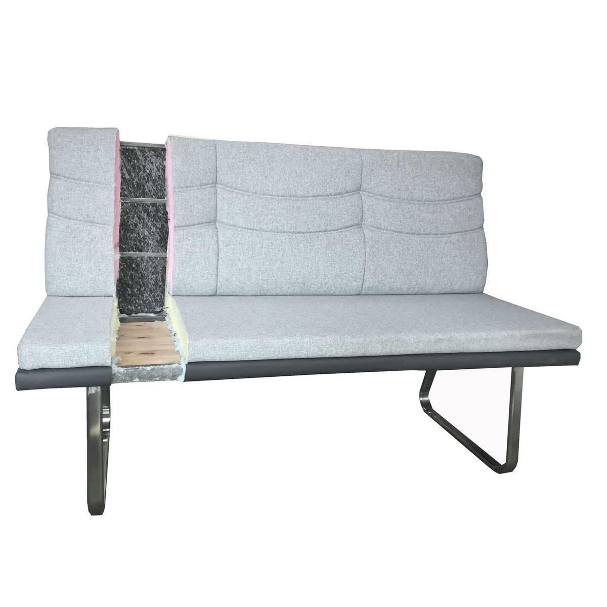 SITZBANK Grau, Schwarz - Schwarz/Grau, Textil (180/96/70cm) - MCW