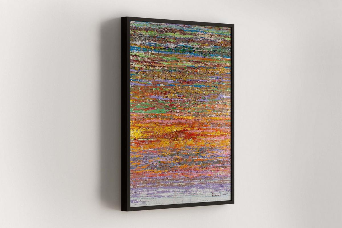 ÖLGEMÄLDE 75/100 cm - Multicolor, Holz/Textil (75/100cm) - KUNSTLOFT