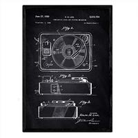 POSTER Ton & Bild Patent 3 A3 Rahmenlos - Schwarz, Papier (29.7/5/42cm) - Nacnic