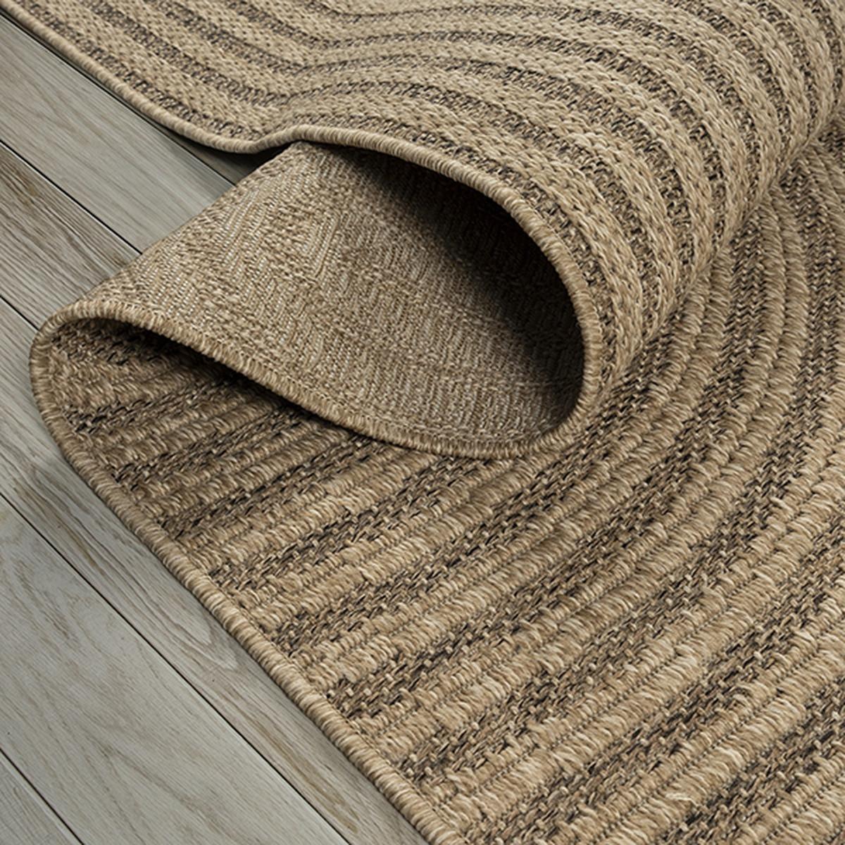 FLACHWEBTEPPICH Geometrisch CORDEV Polypropylen Natur 240 x 340 cm - Beige, Textil (240/340cm) - KADIMA DESIGN
