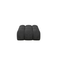 POUF OLEA-PUF 91x87x44 cm Dunkelgrau Velours Modular Sitzhocker - Anthrazit/Schwarz, Holzwerkstoff/Kunststoff (91/44/87cm) - ALTDECOR