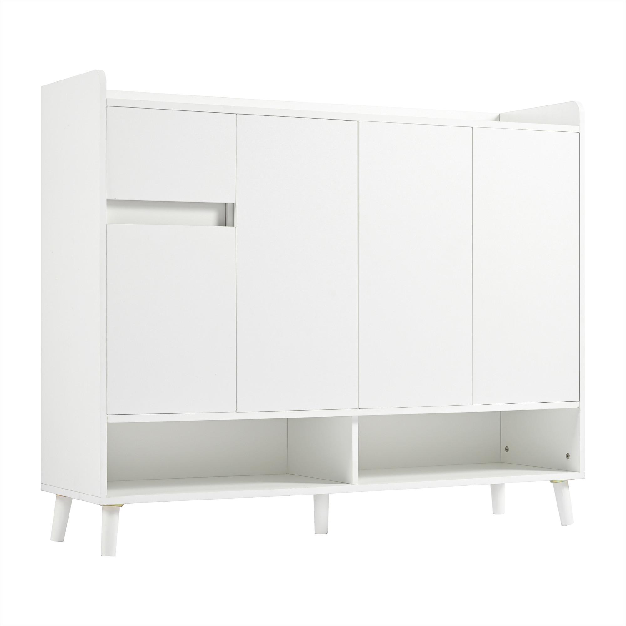 SIDEBOARD weiß stauraum kommode schrank - Weiß, Holzwerkstoff (120/99/35cm) - Urban Meuble