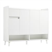 SIDEBOARD weiß stauraum kommode schrank - Weiß, Holzwerkstoff (120/99/35cm) - Urban Meuble
