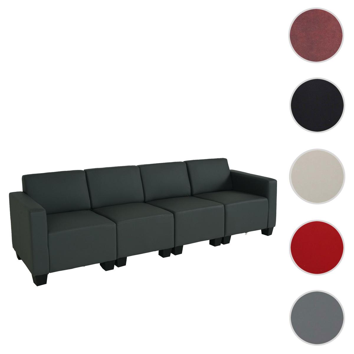 4-SITZER SOFA Grau - Dunkelgrau/Grau, Textil (250/76/72cm) - MCW