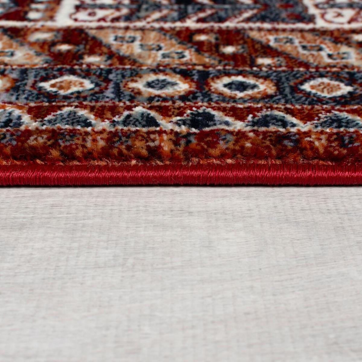 TEPPICH mit Fransen KELVIN, geometrisch, Rot, 200 x 304 cm - Rot, Textil (304/200cm) - KADIMA DESIGN