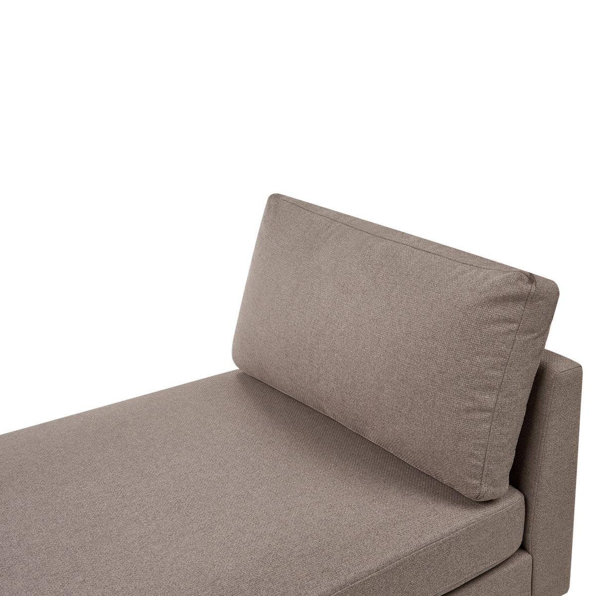 CHAISELONGUE Stoff Taupe Archiane - Taupe/Beige, Textil (170/60/85cm) - Beliani