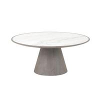 COUCHTISCH aus eiche und marmor - mafra 80/80/35 cm - Apfelbaumfarben, Holz (80/80/35cm) - Signature