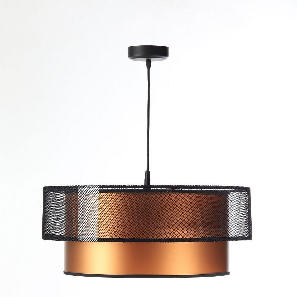 HÄNGELEUCHTE Kupfer 40/20 cm - Schwarz/Kupferfarben, Kunststoff (40/1/20cm) - ONZENO