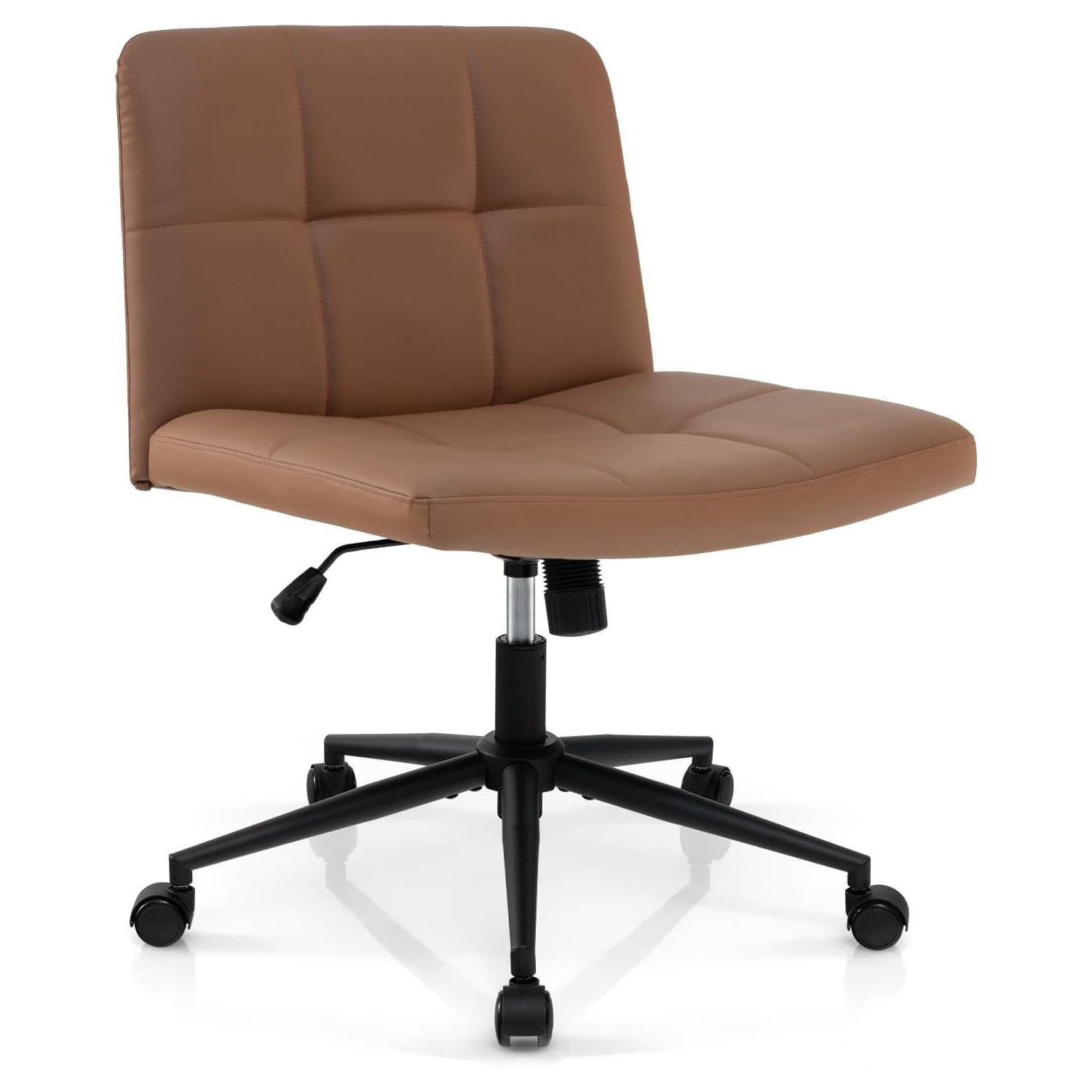 BÜROSTUHL Braun - Braun, Kunststoff (68/56/64cm) - COSTWAY