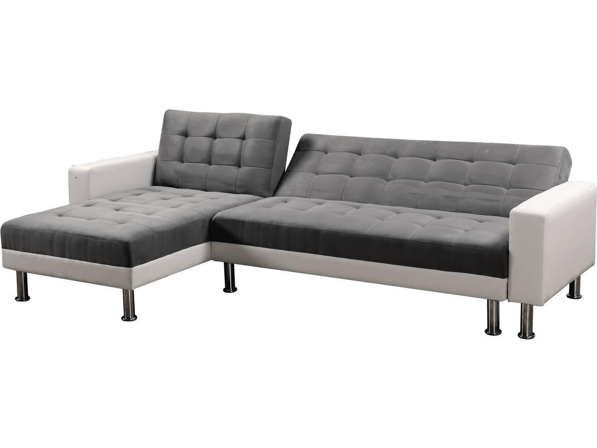 ECKSOFA theo Grau/Weiß - Hellgrau, Textil (144/260cm) - Habitat Garten