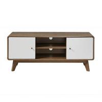 TV-MÖBEL 2 türen und 2 fächer albura 39/53/128,5 cm - Nussbaumfarben, Holzwerkstoff (39/53/128.5cm) - Calicosy