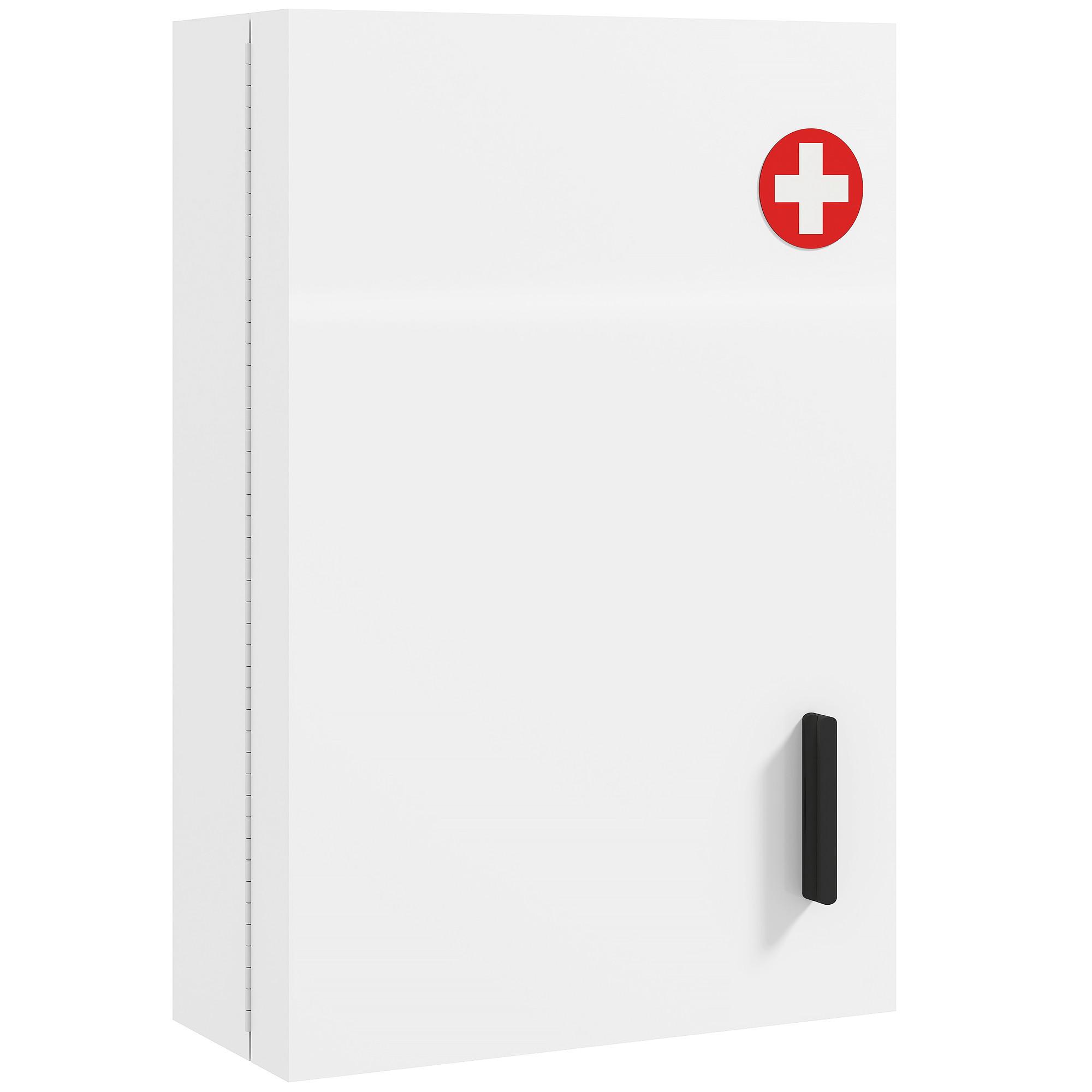 ARZNEISCHRANK Kaltgewalzter Stahl Weiß - Weiß, Metall (18/60/40cm) - HOMCOM