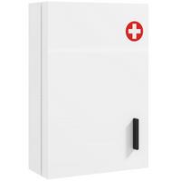 ARZNEISCHRANK Kaltgewalzter Stahl Weiß - Weiß, Metall (18/60/40cm) - HOMCOM
