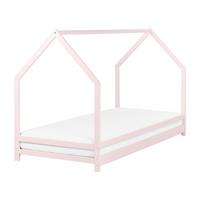 KINDER-HAUSBETT Rosa 90-200 cm Appy - Pink, Holz (90/200cm) - Beliani