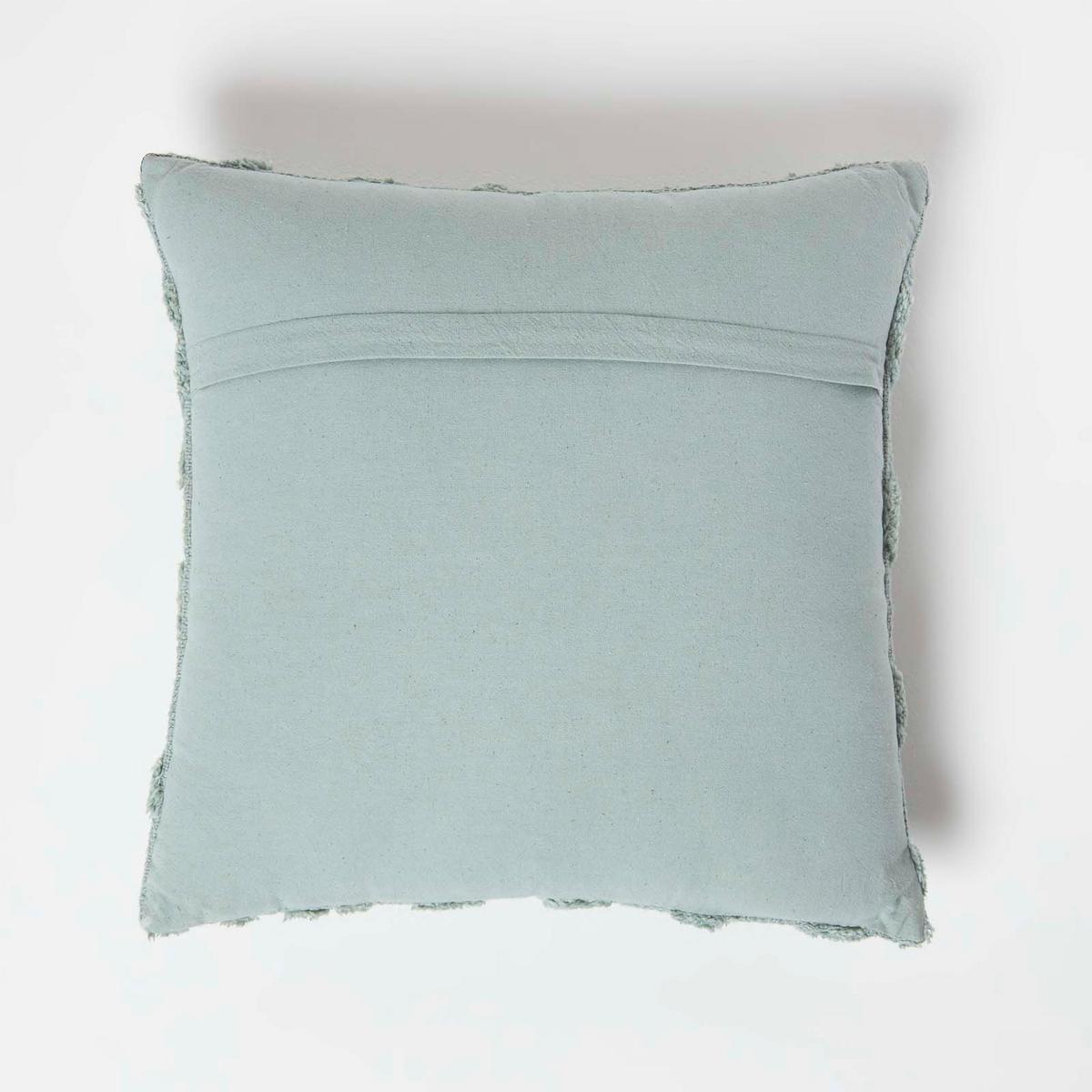 DEKOKISSEN Tufted 45/45 cm grün mit Rautenmuster - Salbeigrün, Textil (45/45cm) - Homescapes