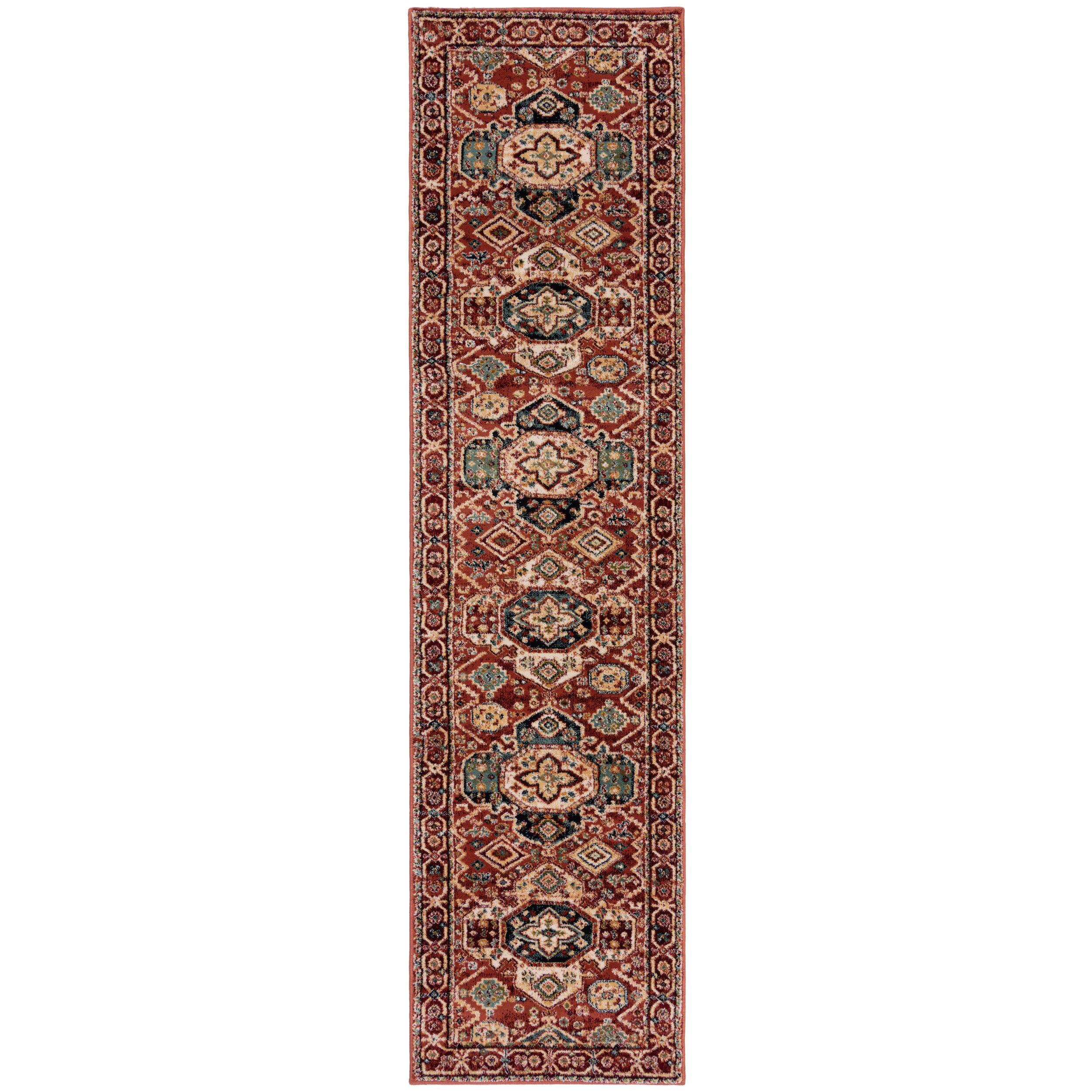 KURZFLORTEPPICH GLAZERT, geometrisch, Rot, 60 x 230 cm - Rot, Textil (60/230cm) - KADIMA DESIGN