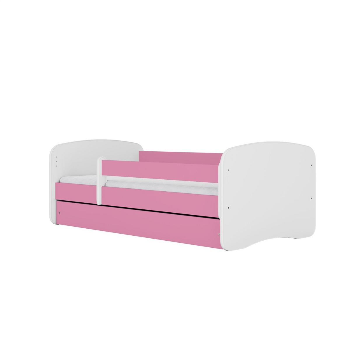 KINDERBETT ohne Muster mit Schublade 140/70 Rosa 80/61/144 - Rosa, Holzwerkstoff (70/140cm) - RAUMHIRSCH FURNITURE