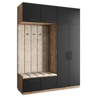 GARDEROBENSCHRANK REMA 180/240/60 cm Modern Eichefarben - Eichefarben/Beige, Holzwerkstoff (180/240/60cm) - MASSENO