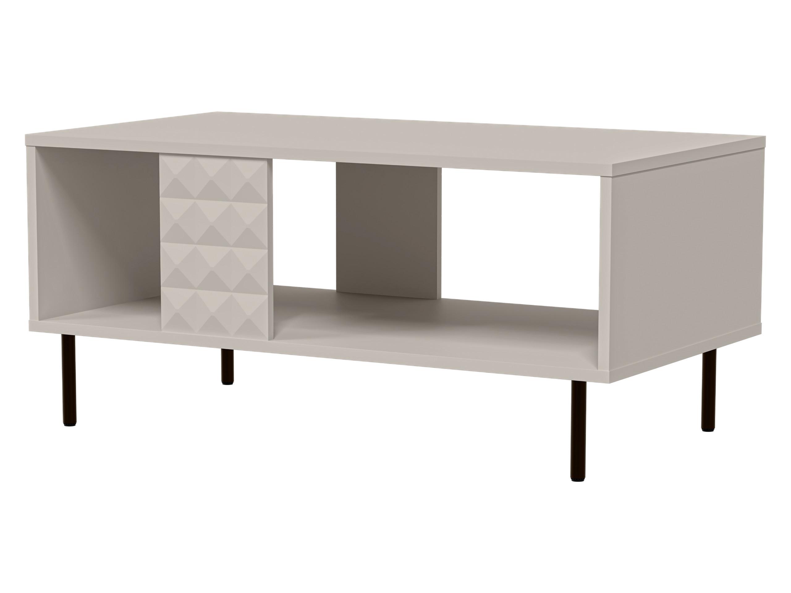 COUCHTISCH Leo - Kaschmir/Schwarz, Holzwerkstoff/Metall (50/92/43cm) - MIRJAN24