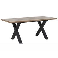ESSTISCH 140-180/90/76 cm Hellbraun, Schwarz Rechteckig Bronson - Hellbraun, Holzwerkstoff (180/90/76cm) - Beliani