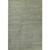 TEPPICH Kurzflor CETINA Geometrisch Polypropylen-Polyester Grün 120 x 170 cm - Grün, Textil (120/170cm) - KADIMA DESIGN