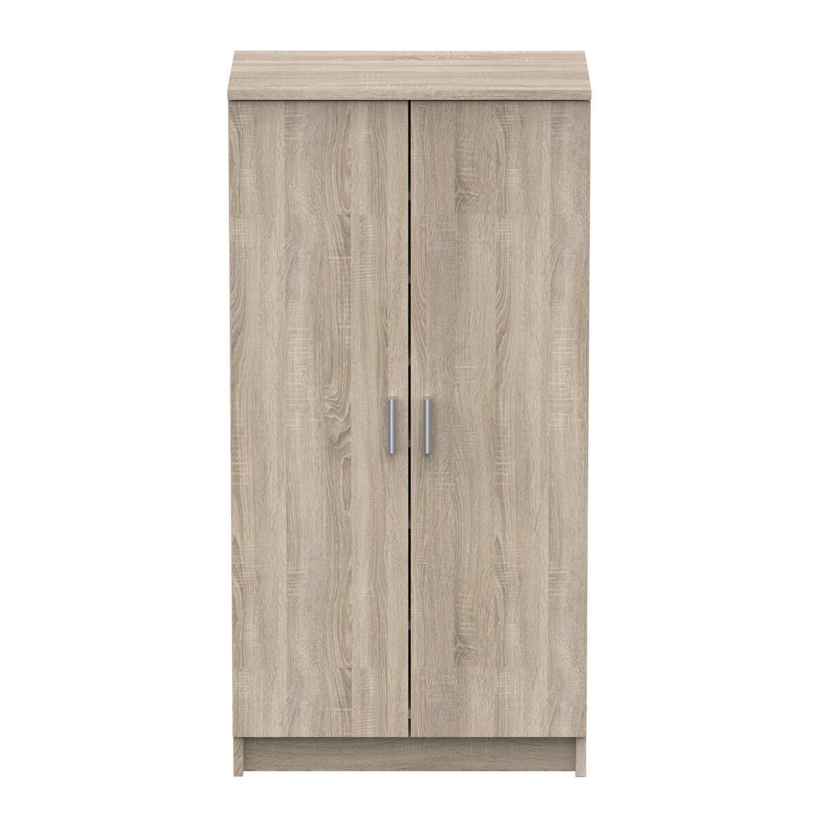 SCHUHSCHRANK 2 Türen L54,6 cm (21 Paare) - Schuhe - Eichefarben, Holzwerkstoff (35.3/108.4/38.1cm) - Calicosy