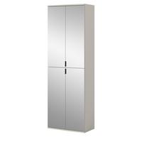 GARDEROBENSCHRANK in Kaschmir 61 x 193 cm, Flurschrank mit Spiegel - Kaschmir/Schwarz, Glas/Holzwerkstoff (61/193/34cm) - Inn.Furn
