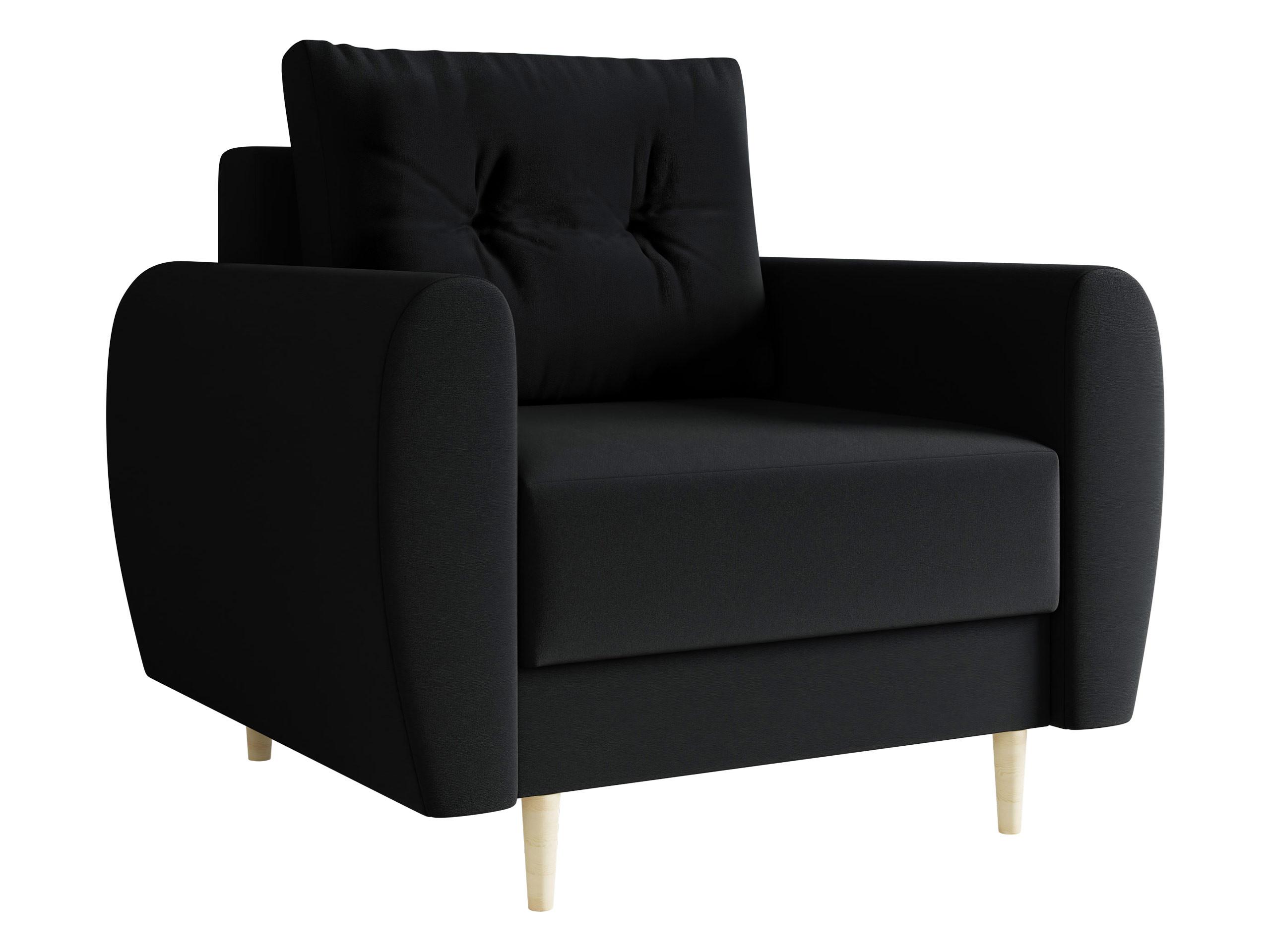 SESSEL Palermo - Schwarz/Naturfarben, Holz/Textil (104/95/82cm) - MIRJAN24