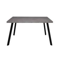 ESSTISCH rechteckig Ediva 1 140 x 90 x 75 Esszimmertisch Schwarz/Graphit - Grau, Metall (140/90/75cm) - 58aufmkessel
