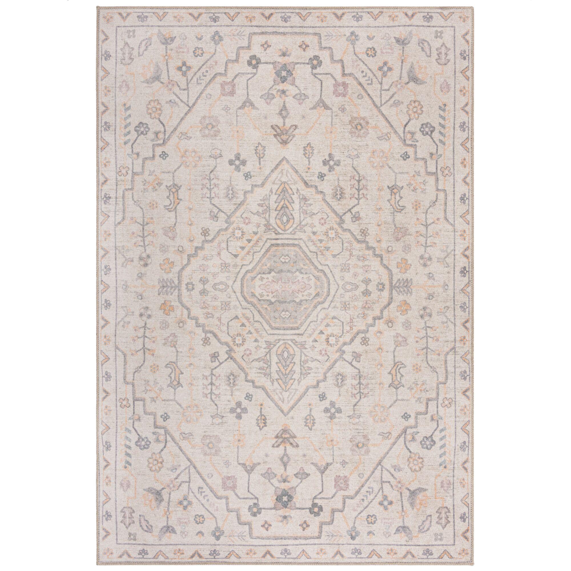 TEPPICH Waschbar HURST, orientalisch mit Medaillon, Beige, 190 x 290 cm - Beige, Textil (290/190cm) - KADIMA DESIGN