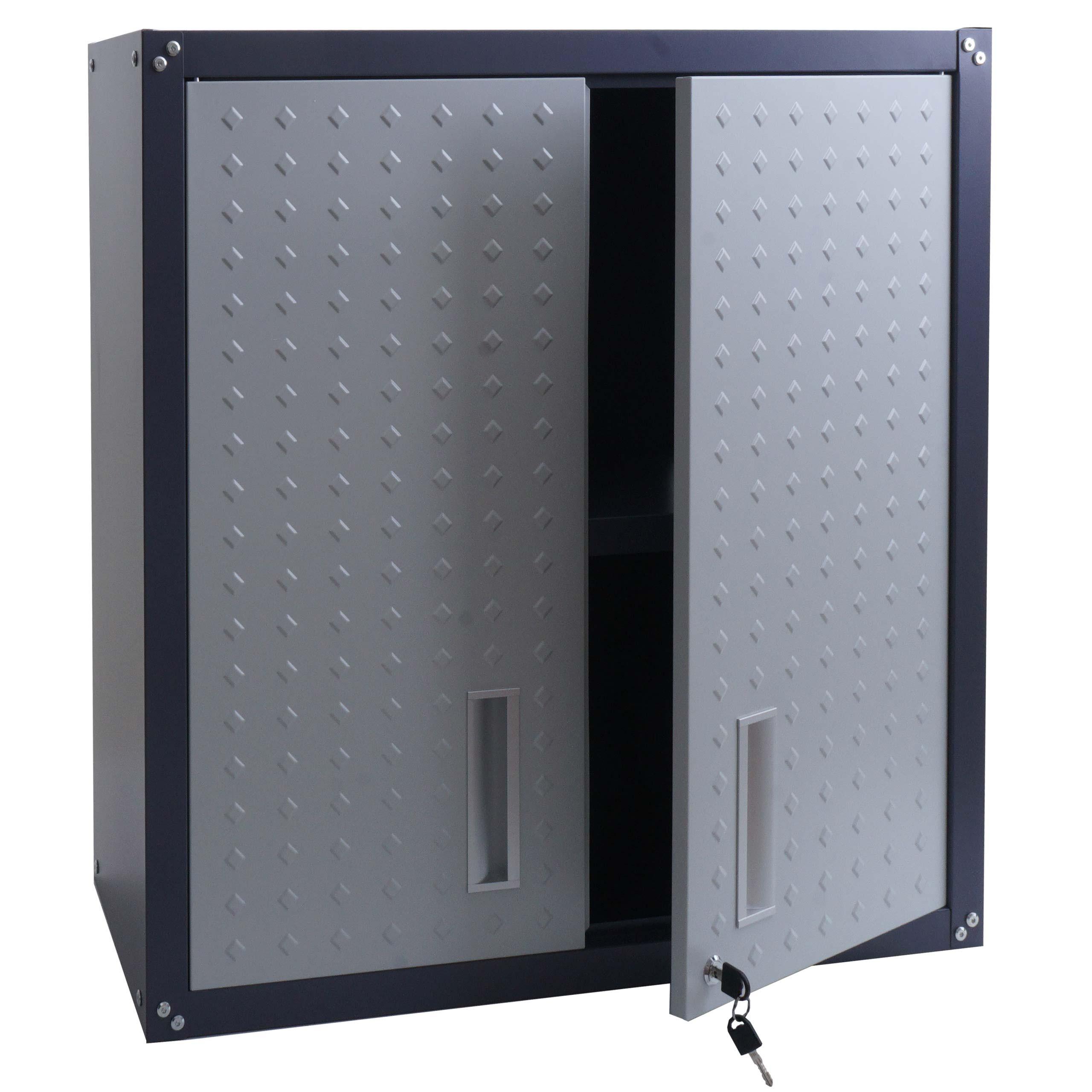 HÄNGESCHRANK Hellgrau, Anthrazit - Anthrazit/Hellgrau, Metall (77/77/31cm) - MCW